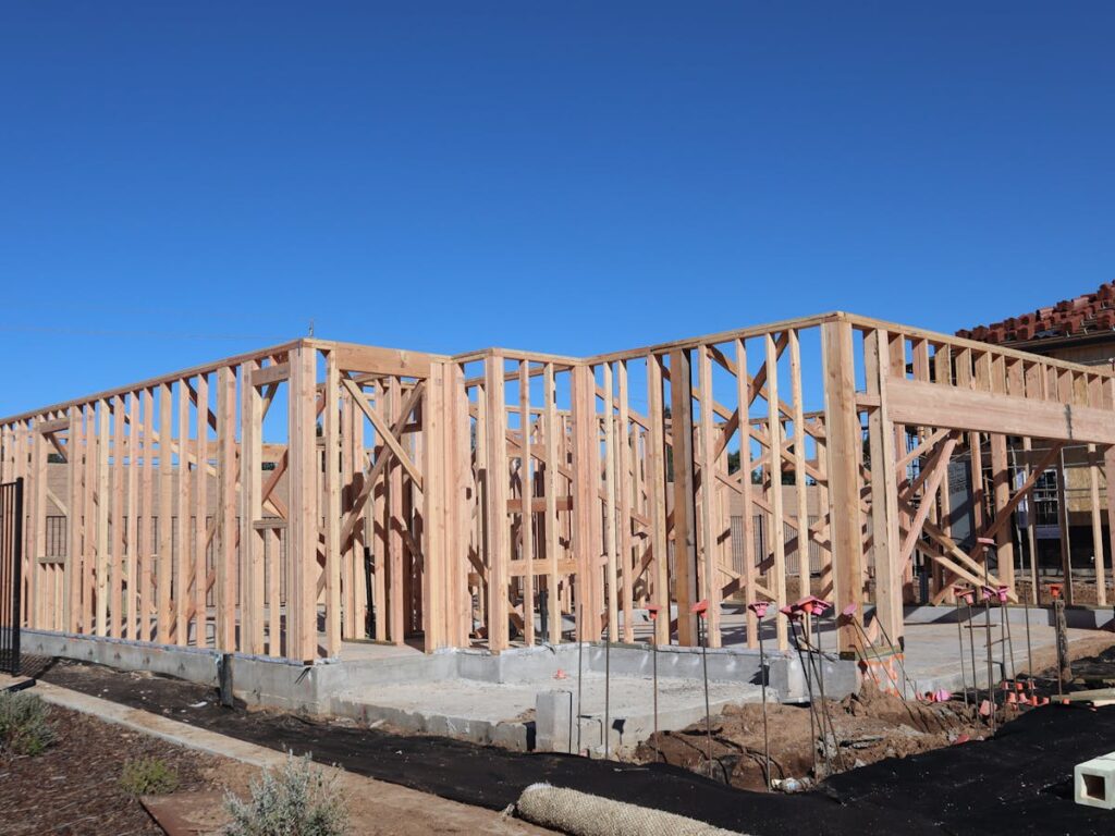 Framing and lumber for a home addition project
