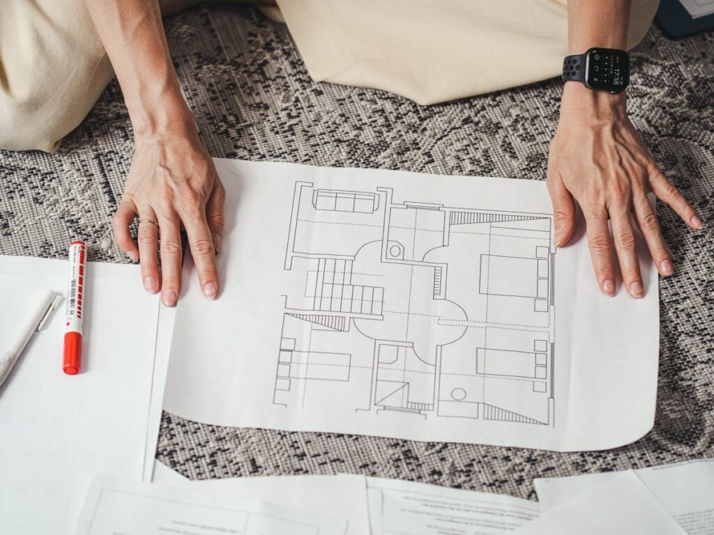 Home floor plan used for whole-home remodeling planning